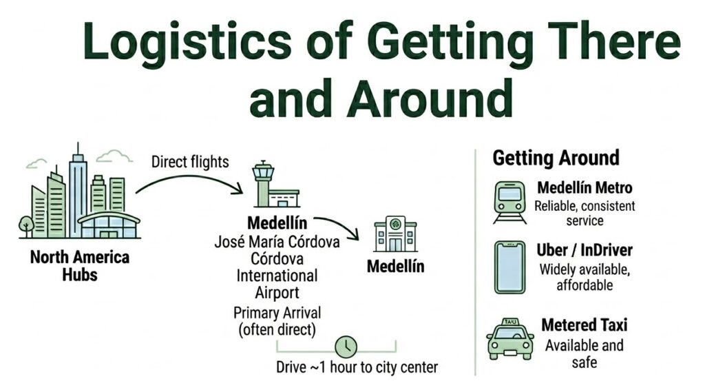 logistics of getting around medellin