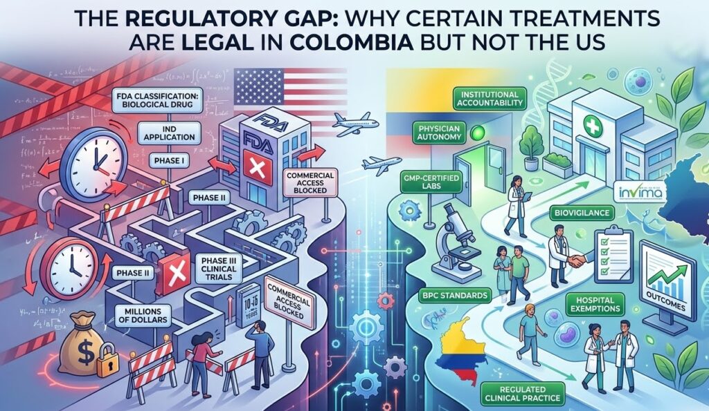 why certain treatments are legal in colombia