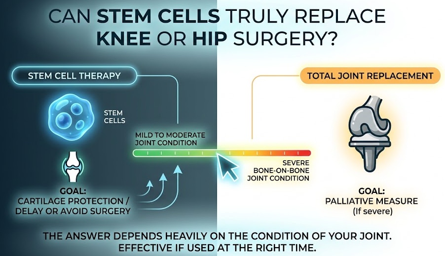 can stem cells prevent knee replacement