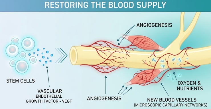 restoring the blood supply
